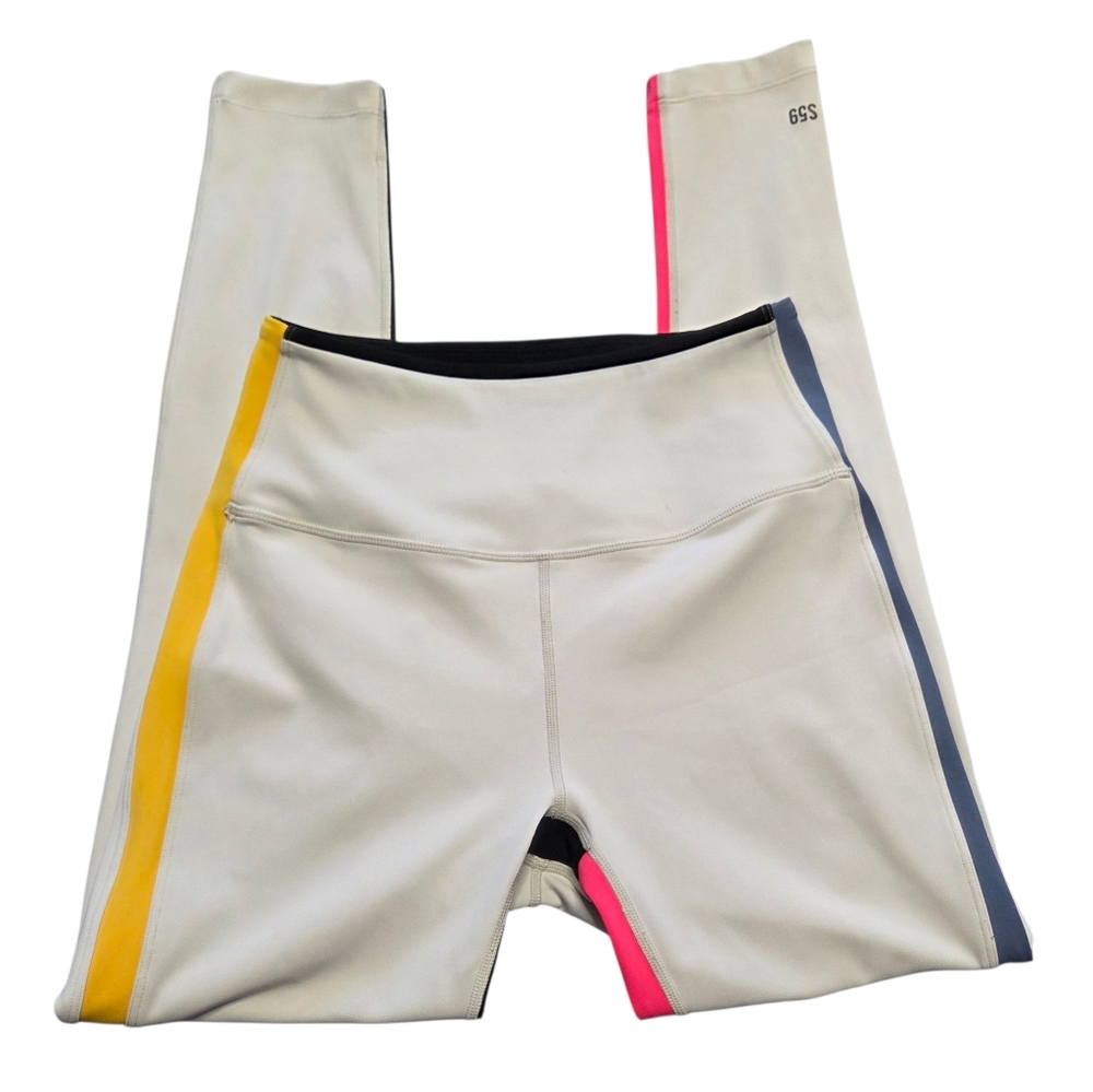 Splits59 Leggings Sam High Waist Techflex 7/8 Pants White Colorblock Medium - Picture 3 of 8